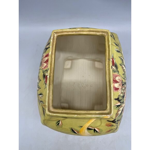 Mervyn's 2004 market sklep green floral canister lid storage home decor READ - Picture 6 of 8